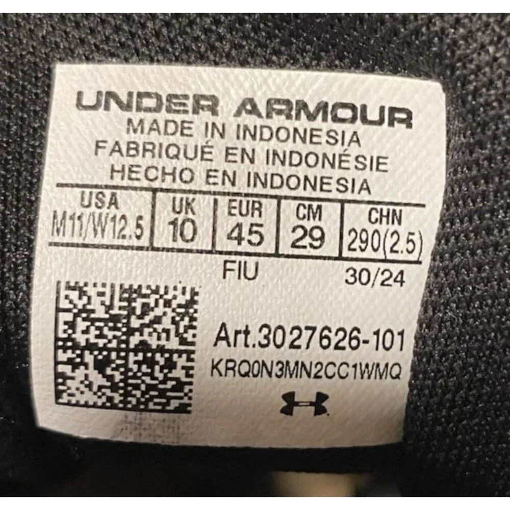 Under Armour Curry 3Z 24 Mens 11 White Black Basketball Shoes Athletic